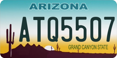 AZ license plate ATQ5507