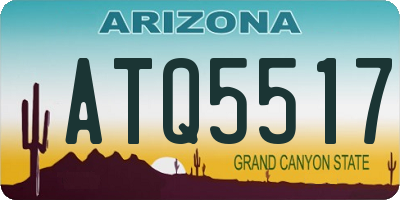 AZ license plate ATQ5517