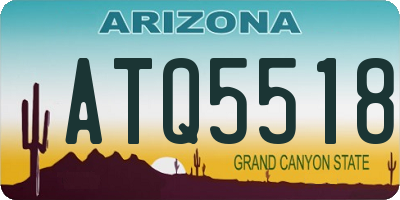 AZ license plate ATQ5518