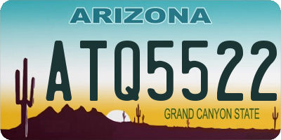 AZ license plate ATQ5522