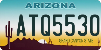 AZ license plate ATQ5530
