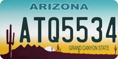 AZ license plate ATQ5534