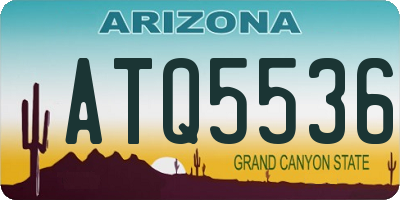 AZ license plate ATQ5536