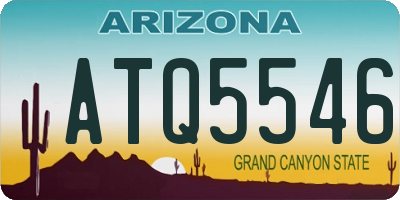 AZ license plate ATQ5546
