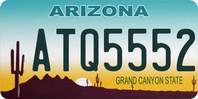 AZ license plate ATQ5552
