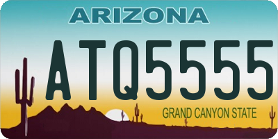 AZ license plate ATQ5555