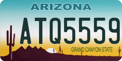 AZ license plate ATQ5559