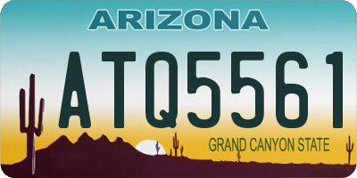 AZ license plate ATQ5561