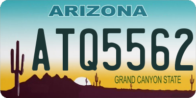 AZ license plate ATQ5562