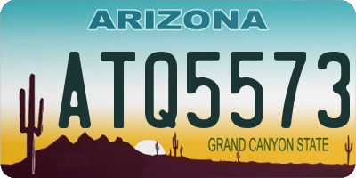 AZ license plate ATQ5573