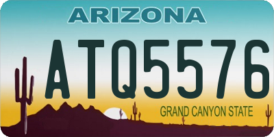 AZ license plate ATQ5576