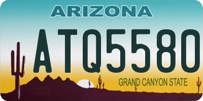 AZ license plate ATQ5580