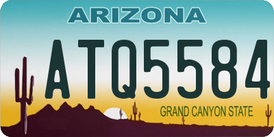 AZ license plate ATQ5584