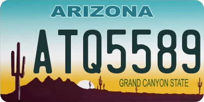 AZ license plate ATQ5589