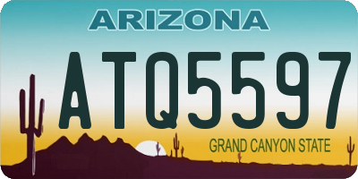 AZ license plate ATQ5597