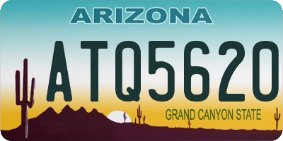 AZ license plate ATQ5620