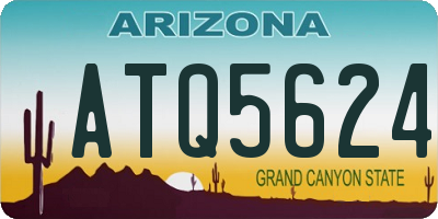 AZ license plate ATQ5624