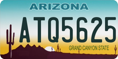 AZ license plate ATQ5625