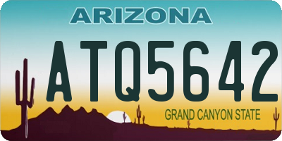 AZ license plate ATQ5642