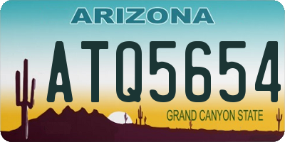 AZ license plate ATQ5654
