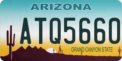 AZ license plate ATQ5660