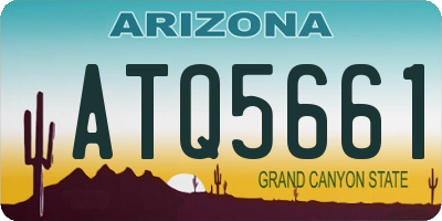 AZ license plate ATQ5661