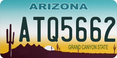 AZ license plate ATQ5662