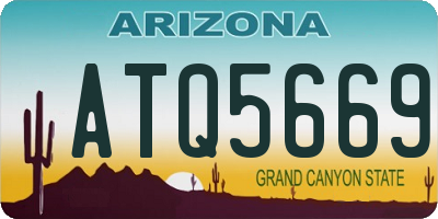 AZ license plate ATQ5669