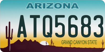 AZ license plate ATQ5683