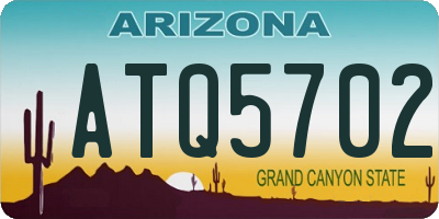 AZ license plate ATQ5702