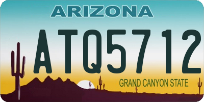 AZ license plate ATQ5712