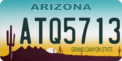 AZ license plate ATQ5713
