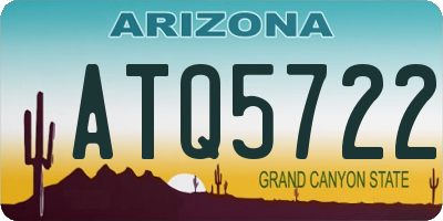 AZ license plate ATQ5722
