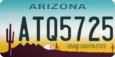 AZ license plate ATQ5725