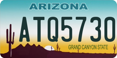 AZ license plate ATQ5730
