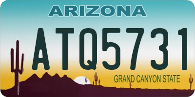 AZ license plate ATQ5731