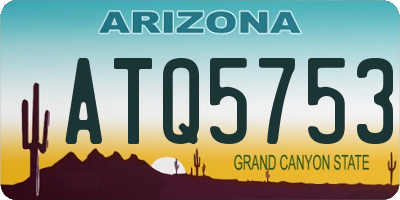 AZ license plate ATQ5753