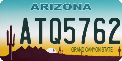 AZ license plate ATQ5762