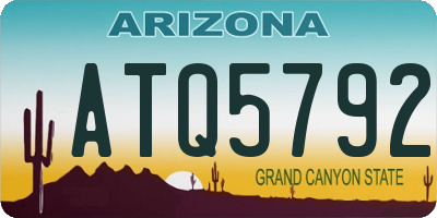 AZ license plate ATQ5792