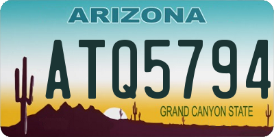 AZ license plate ATQ5794