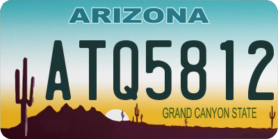 AZ license plate ATQ5812
