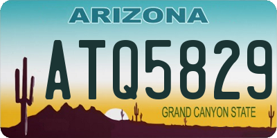 AZ license plate ATQ5829