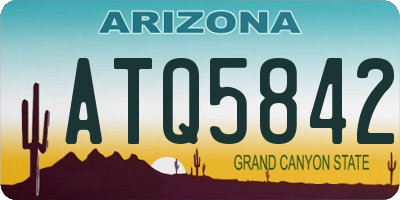 AZ license plate ATQ5842