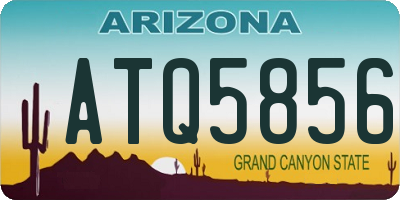 AZ license plate ATQ5856