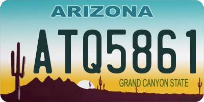 AZ license plate ATQ5861