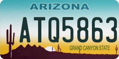 AZ license plate ATQ5863