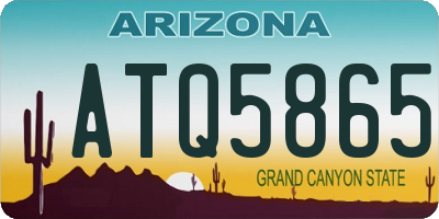 AZ license plate ATQ5865
