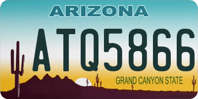 AZ license plate ATQ5866