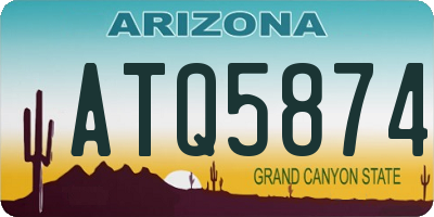 AZ license plate ATQ5874