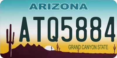 AZ license plate ATQ5884
